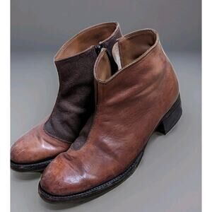 Women's Kapital Japan Two Tone Short Brown Leather Ankle Boots Booties Sz 2 (8)